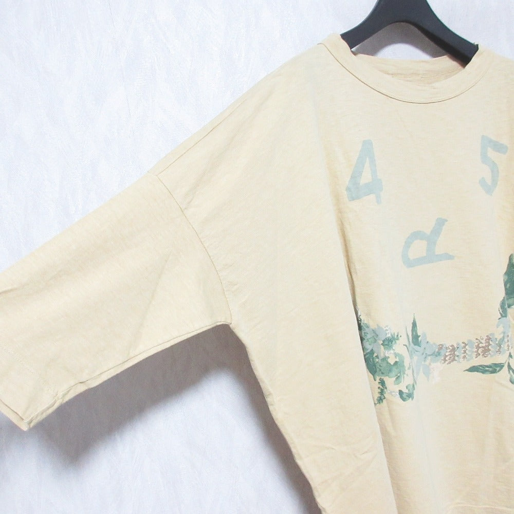 フォーティファイブアール フラワープリントオーバーサイズTシャツ