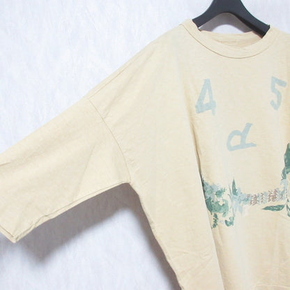 フォーティファイブアール フラワープリントオーバーサイズTシャツ