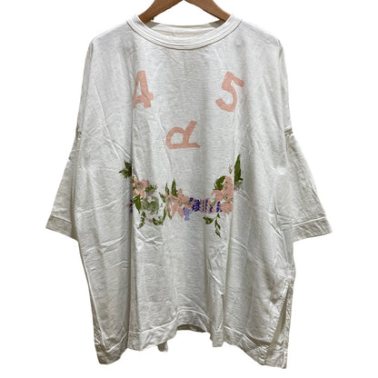 フォーティファイブアール プリントコットンオーバーサイズTシャツ