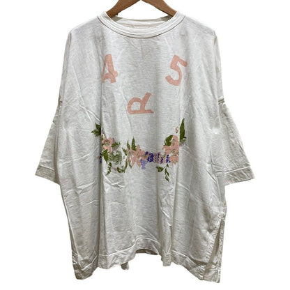 フォーティファイブアール プリントコットンオーバーサイズTシャツ