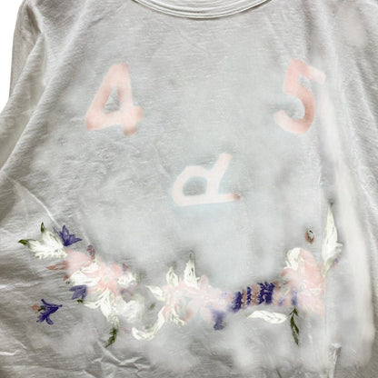 フォーティファイブアール プリントコットンオーバーサイズTシャツ