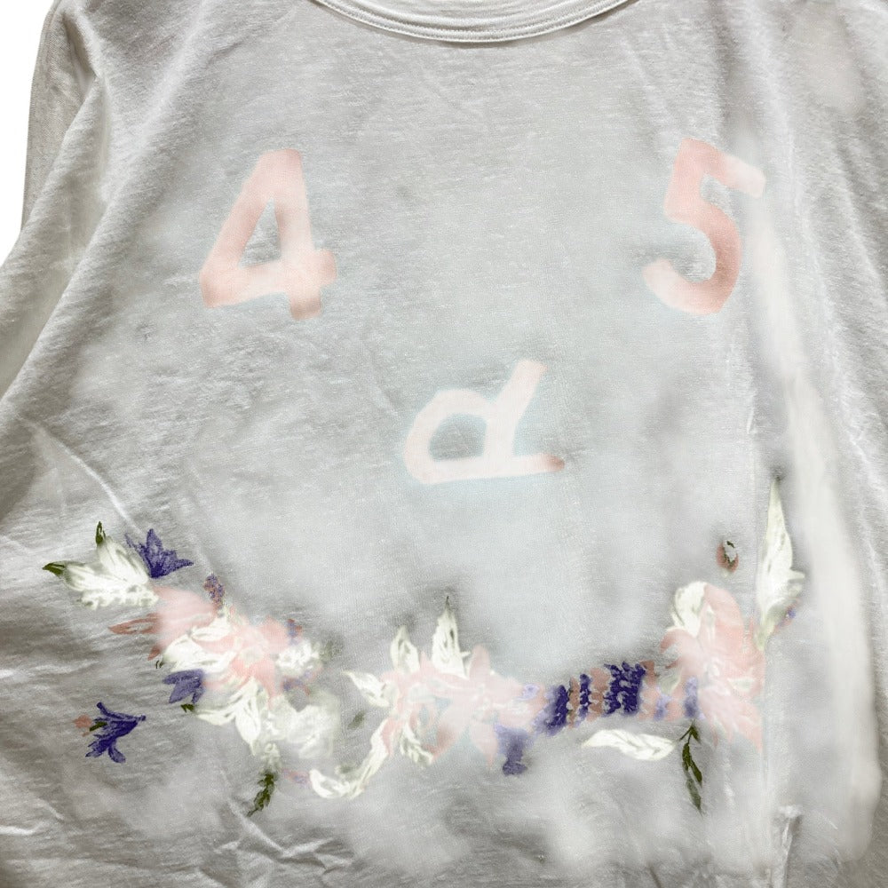 フォーティファイブアール プリントコットンオーバーサイズTシャツ