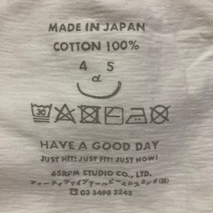 フォーティファイブアール プリントコットンオーバーサイズTシャツ