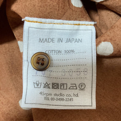フォーティファイブアール インドカディ水玉ブロックプリントブラウス