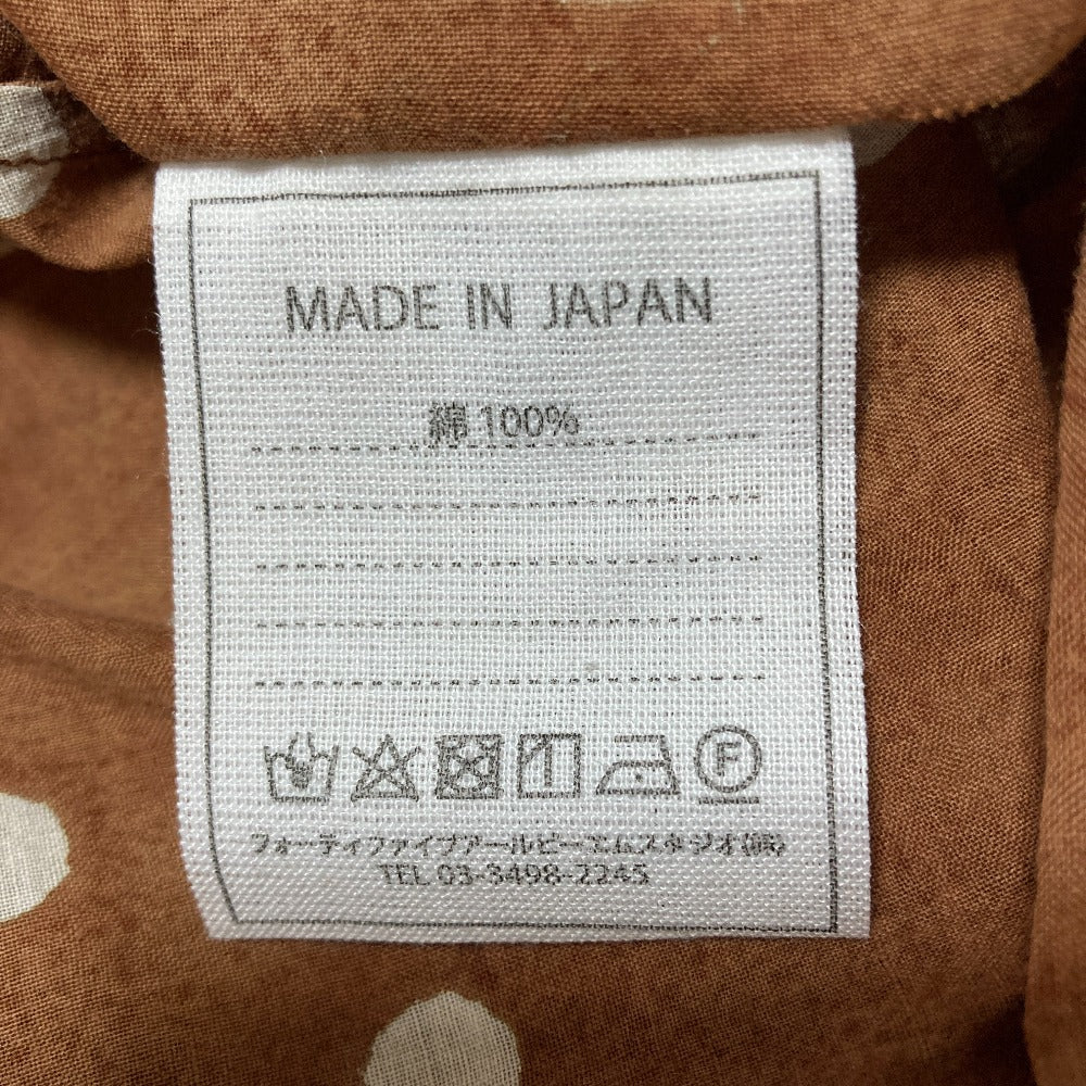 フォーティファイブアール インドカディ水玉ブロックプリントブラウス