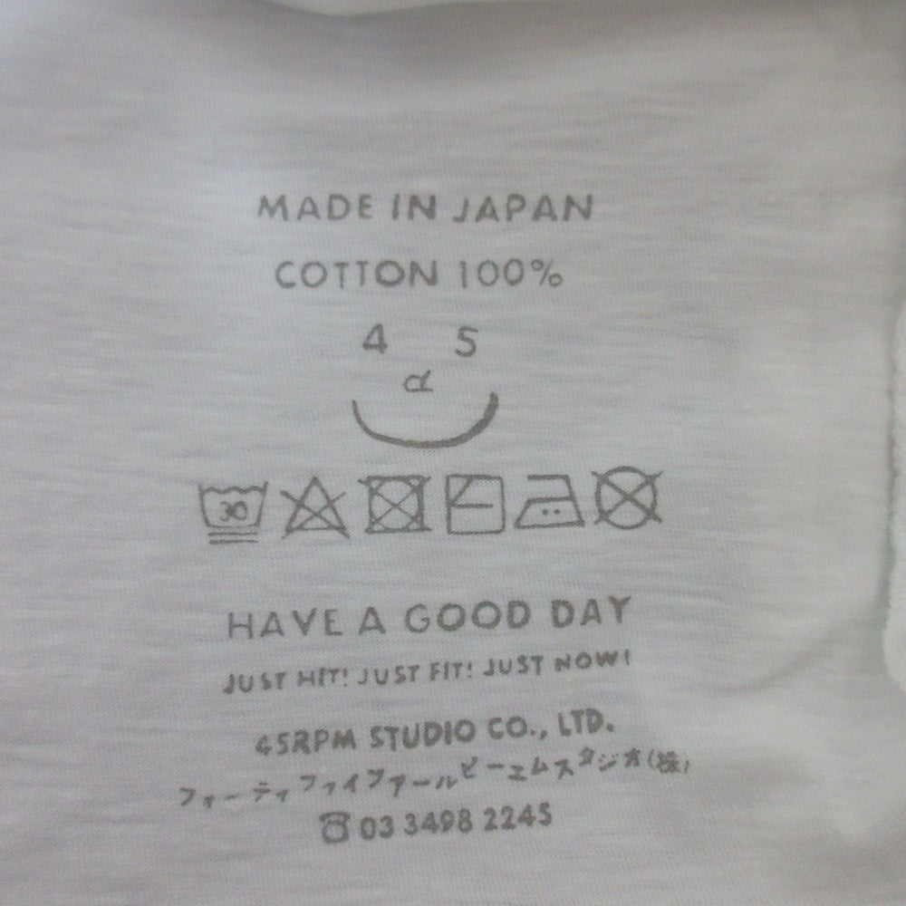 フォーティファイブアール ロングスリーブモックネックワイドカットソー