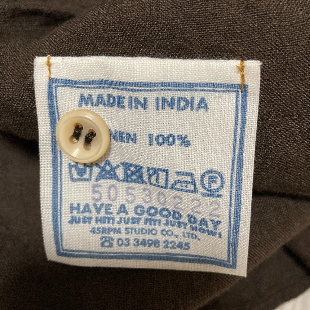 フォーティファイブアール インドリネンシャンブレーシャツ