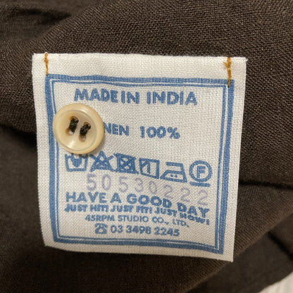 フォーティファイブアール インドリネンシャンブレーシャツ