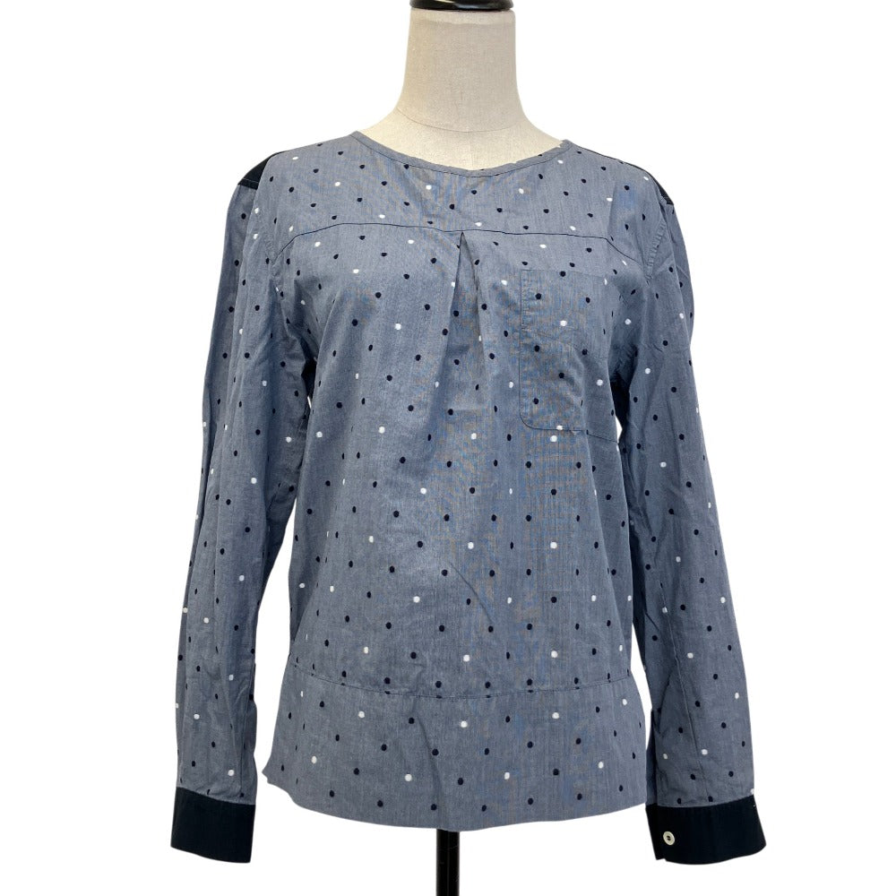 シーバイクロエ 刺繍シフォン長袖ブラウス