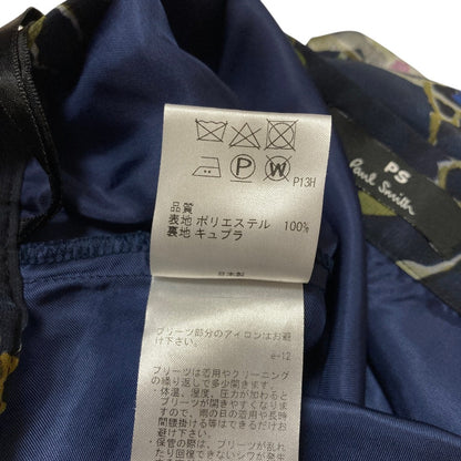 ピーエス ポールスミス フラワープリントシアーアシンメトリープリーツスカート