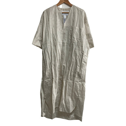 ティッカ ストライプロングシャツワンピース