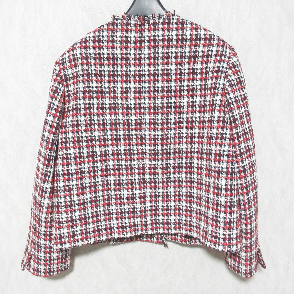 セオリーリュクス GARNET TWEED ノーカラーツイードジャケット