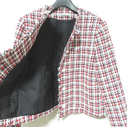 セオリーリュクス GARNET TWEED ノーカラーツイードジャケット