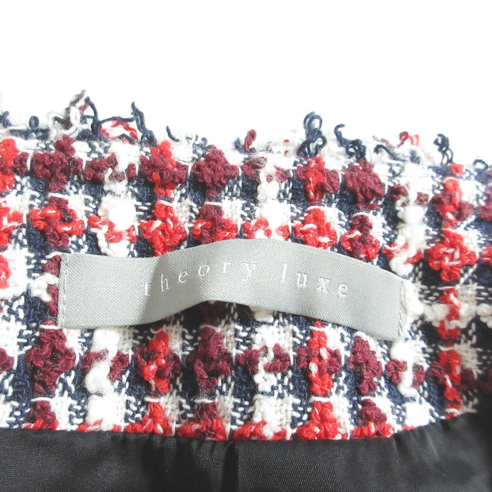 セオリーリュクス GARNET TWEED ノーカラーツイードジャケット
