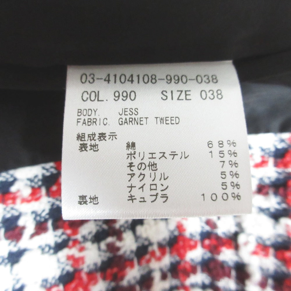 セオリーリュクス GARNET TWEED ノーカラーツイードジャケット