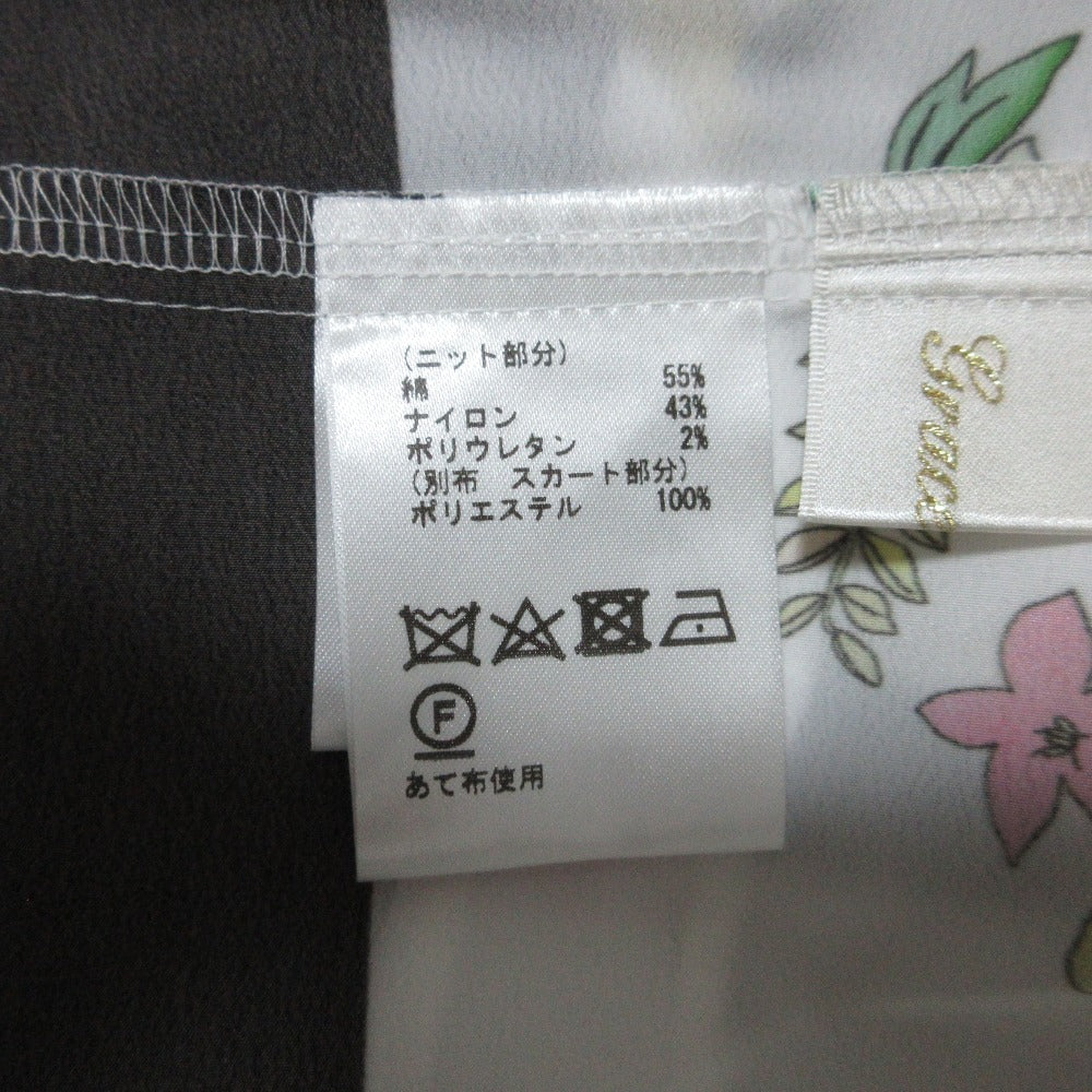 グレースクラス ボタニカルスカーフコンビワンピース