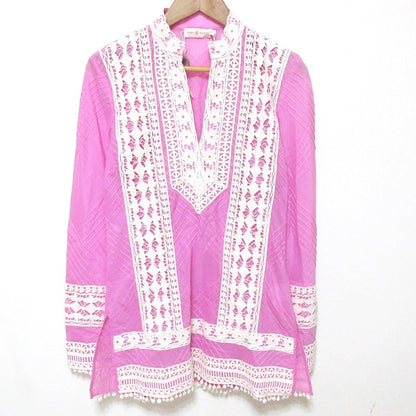 トリーバーチ RACHEL TUNIC レースコンビ コットンシャツ
