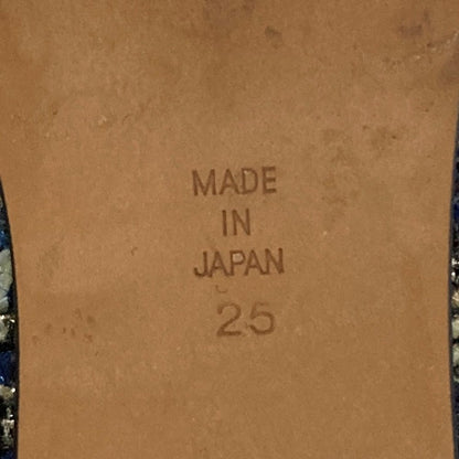 オオガ ツイードポインテッドトゥフラットパンプス