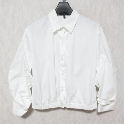 セオリー COTTON SHIRTING FIXED SLV CRP SH コットンクロップドシャツ