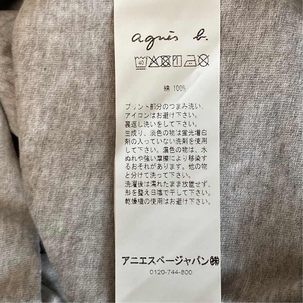 アニエスベー コットンプリントTシャツ