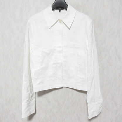 セオリー GOOD CRUNCH W CL CROP SHIRT JK リネンジャケット