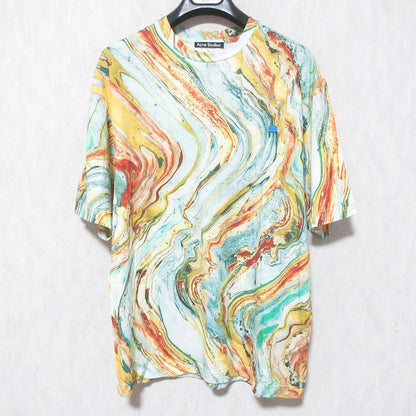 アクネストゥディオズ マーブルプリント コットンTシャツ