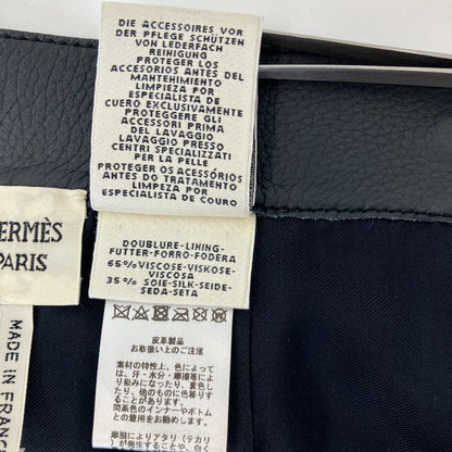 エルメス コリエドシアン レザースカート