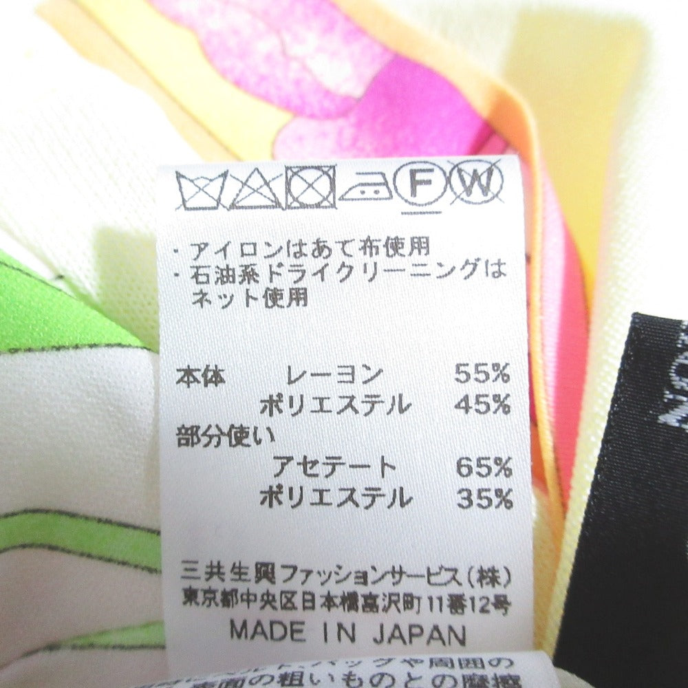レオナールファッション フラワープリントストレッチブラウス