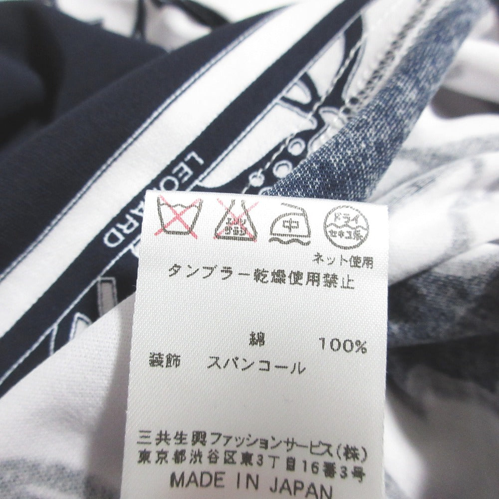 レオナールファッション フラワープリントスパンコールワンピース