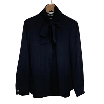セオリーリュクス MARVINE LILEN STR シルクロングスリーブバンドカラーブラウス