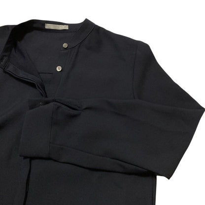 セオリーリュクス MARVINE LILEN STR シルクロングスリーブバンドカラーブラウス