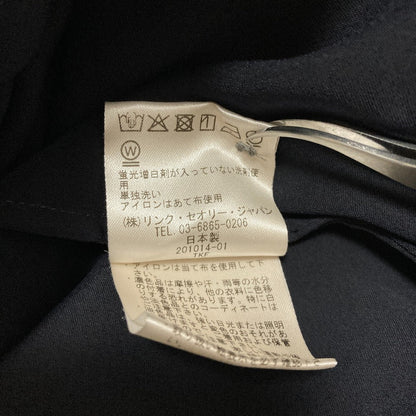 セオリーリュクス MARVINE LILEN STR シルクロングスリーブバンドカラーブラウス