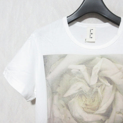 タオコムデギャルソン 薔薇プリントTシャツ