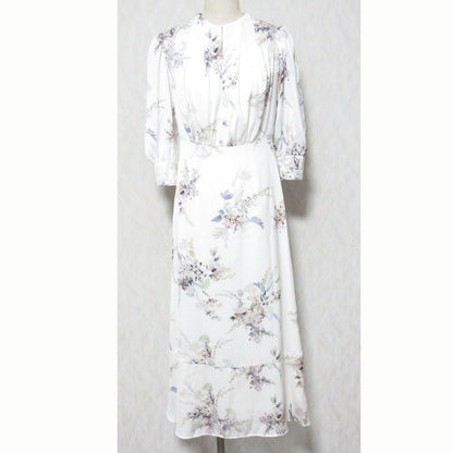 ハーリップトゥ French Bouquet Puff Sleeve ロングワンピース