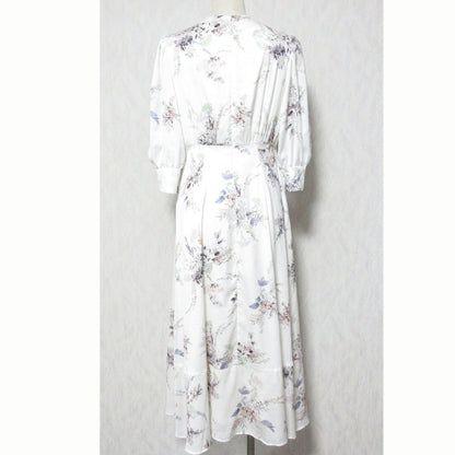 ハーリップトゥ French Bouquet Puff Sleeve ロングワンピース