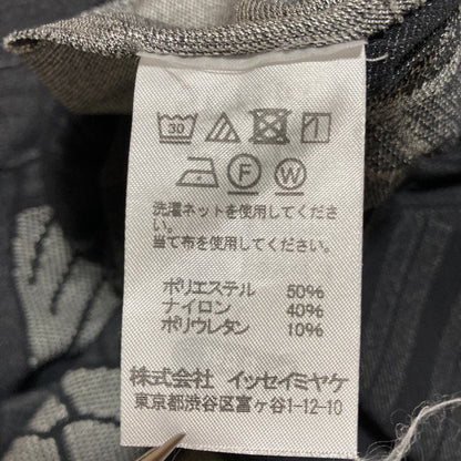 プリーツプリーズイッセイミヤケ フラワージャカードワイドパンツ