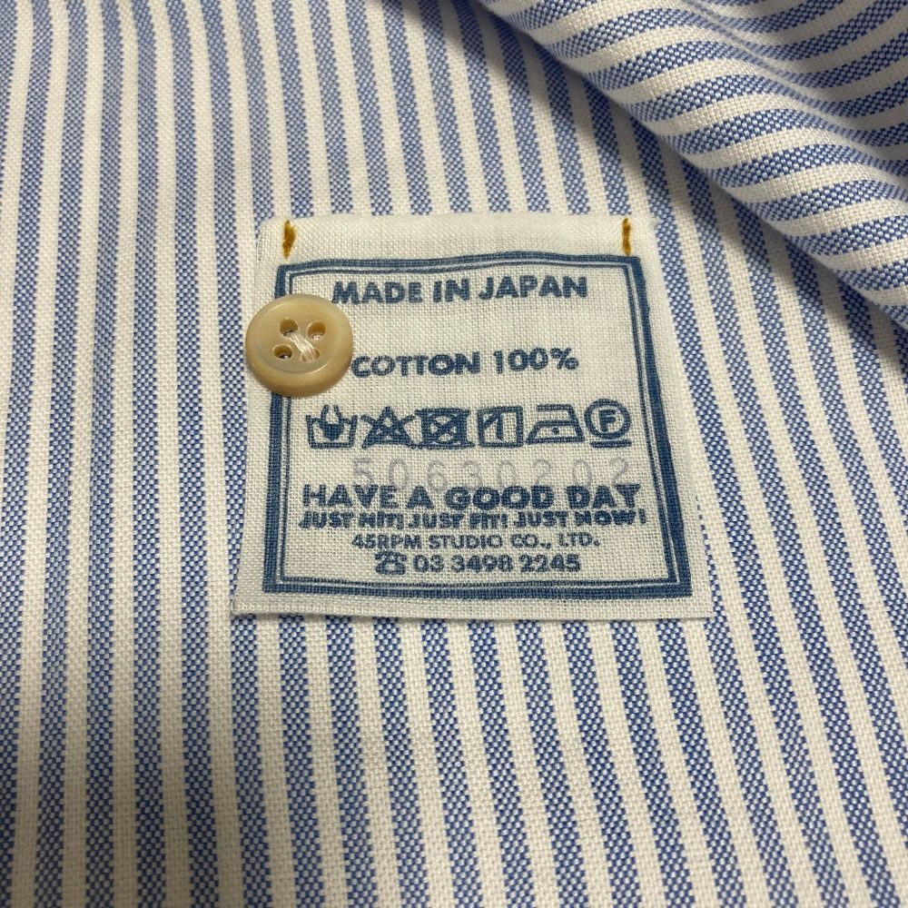 フォーティファイブアール スーピマオックス 908 8ノットシャツ