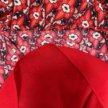 アリスアンドオリビア フラワーエンブロイダリーフレアワンピース