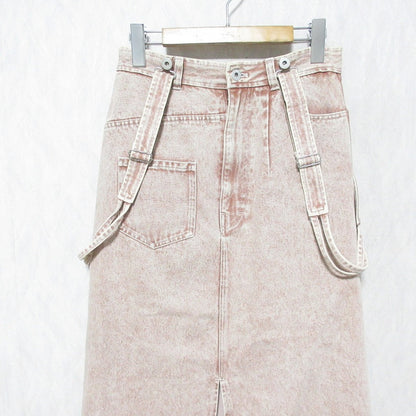 アメリ MEDI INVERT SUSPENDER DENIM SKIRT デニムスカート