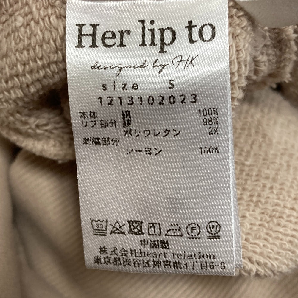ハーリップトゥ 裏毛スウェットトップス