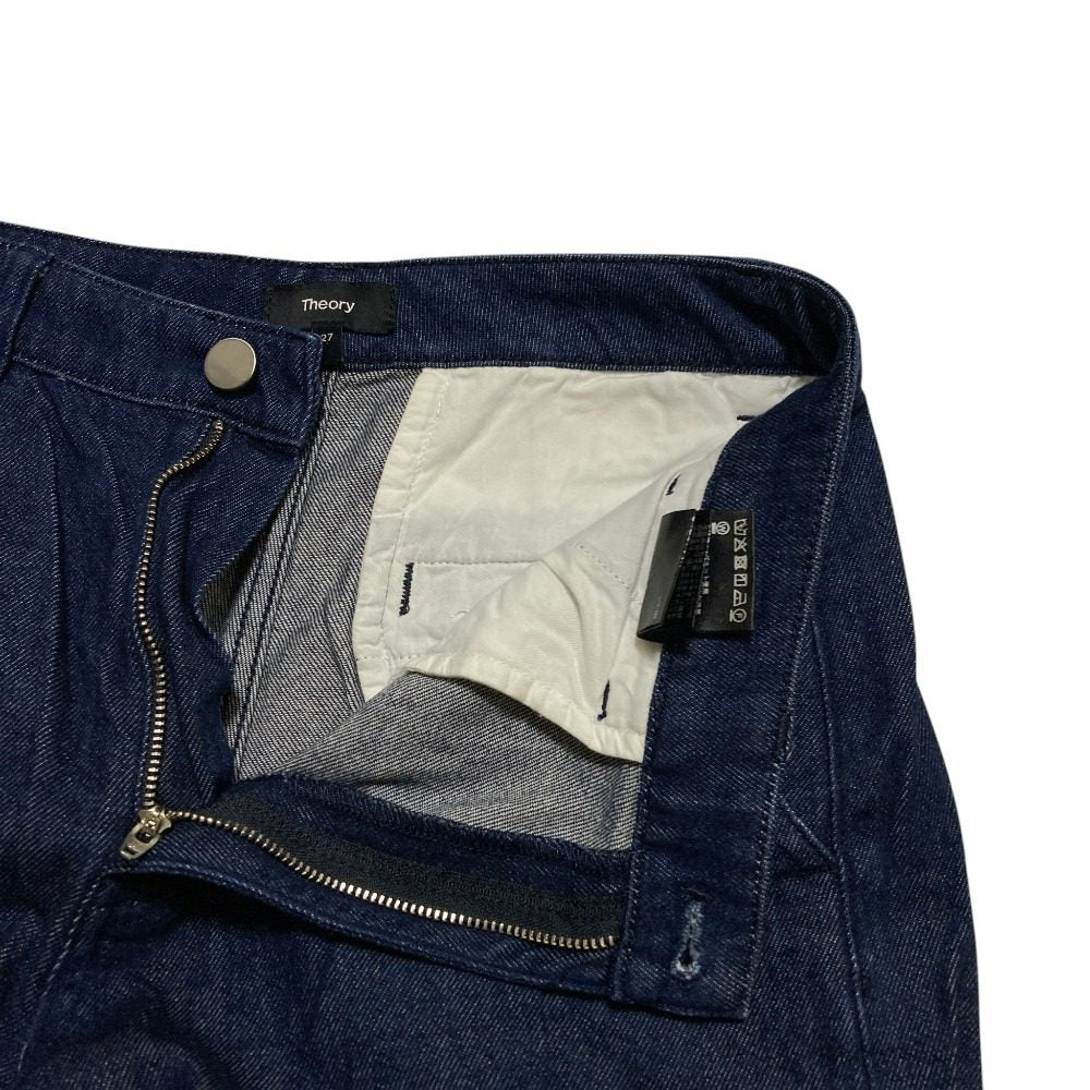セオリー DRAPE DENIM WIDE ST TRSR D ワイドデニムパンツ