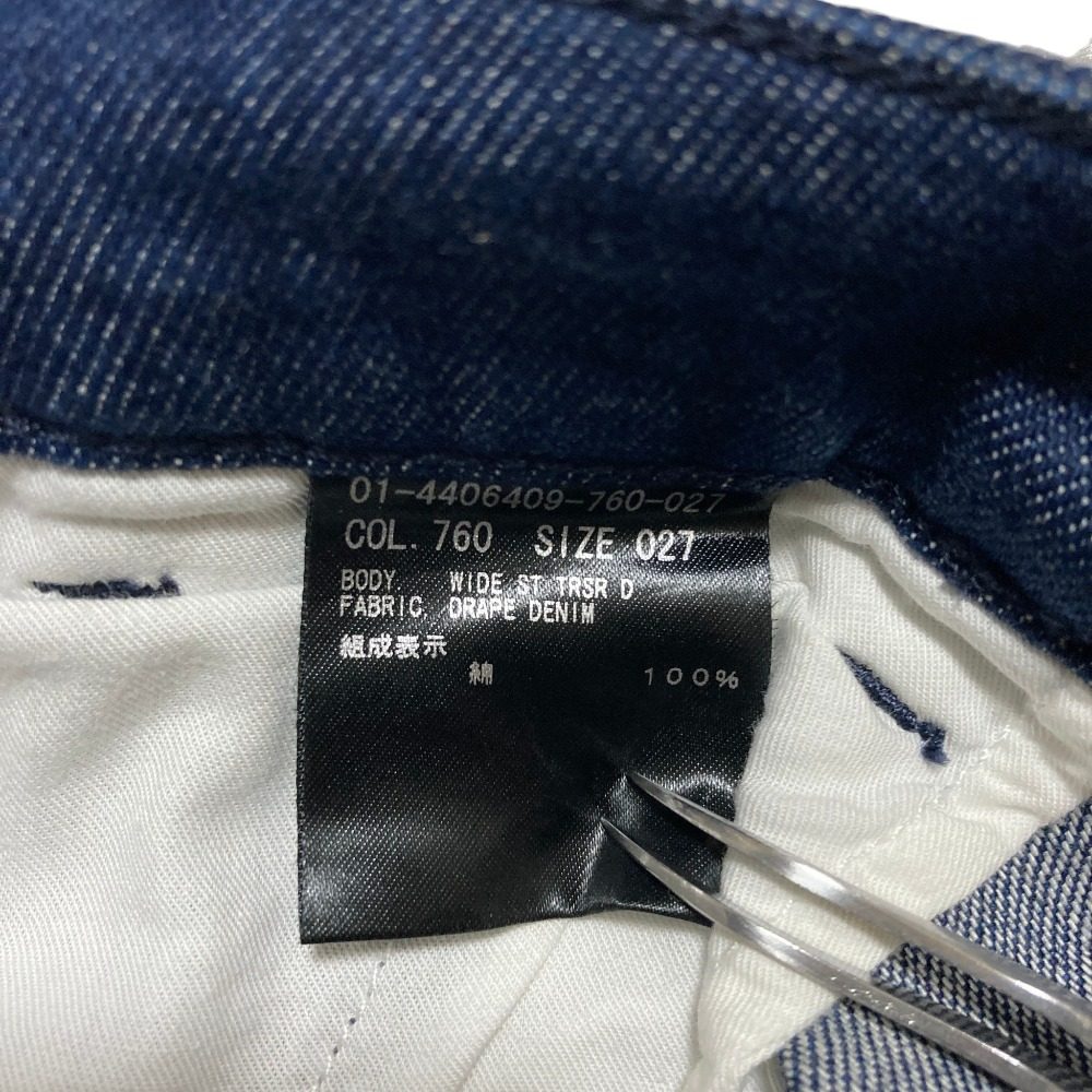 セオリー DRAPE DENIM WIDE ST TRSR D ワイドデニムパンツ