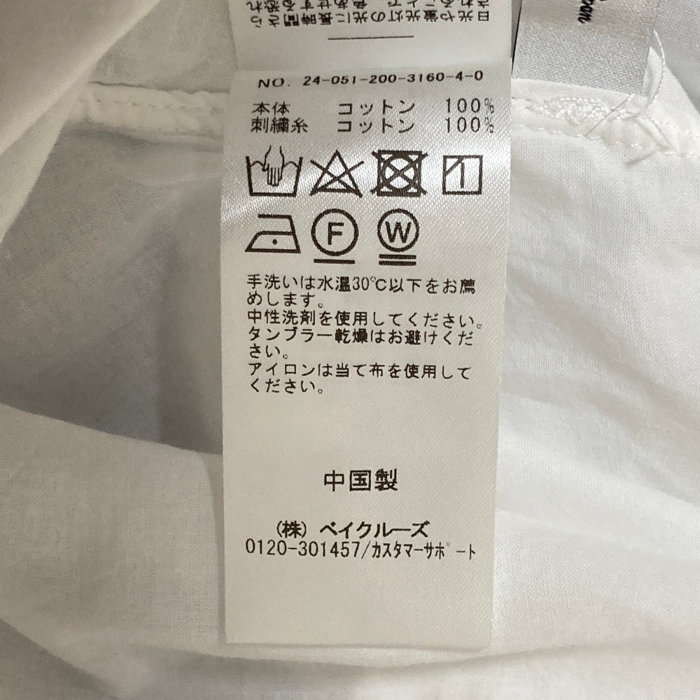 スピックアンドスパン コットンエンブロイダリーカラーブラウス