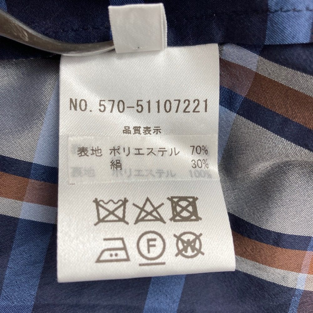 オールドイングランド シルクブレンドチェックブラウス