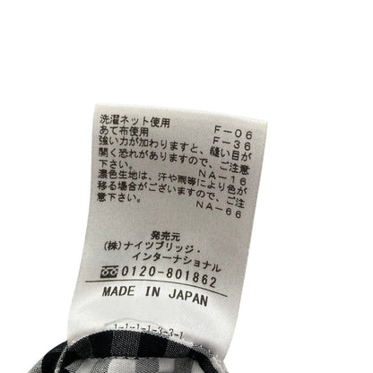 オールドイングランド ギンガムチェックノーカラーロングスリーブブラウス
