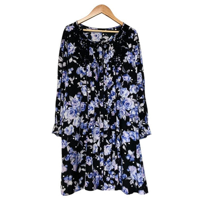 インゲボルグ レースプリーツフラワープリントチュニックシャツ