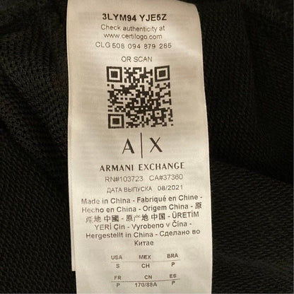 アルマーニエクスチェンジ メッシュスリーブロゴスウェットシャツ