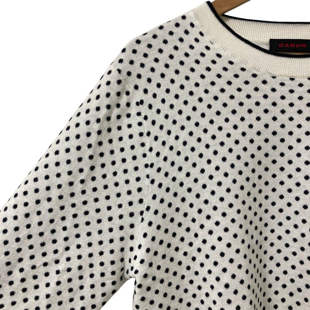 キャバン コットンカシミヤクルーネックプルオーバーニット