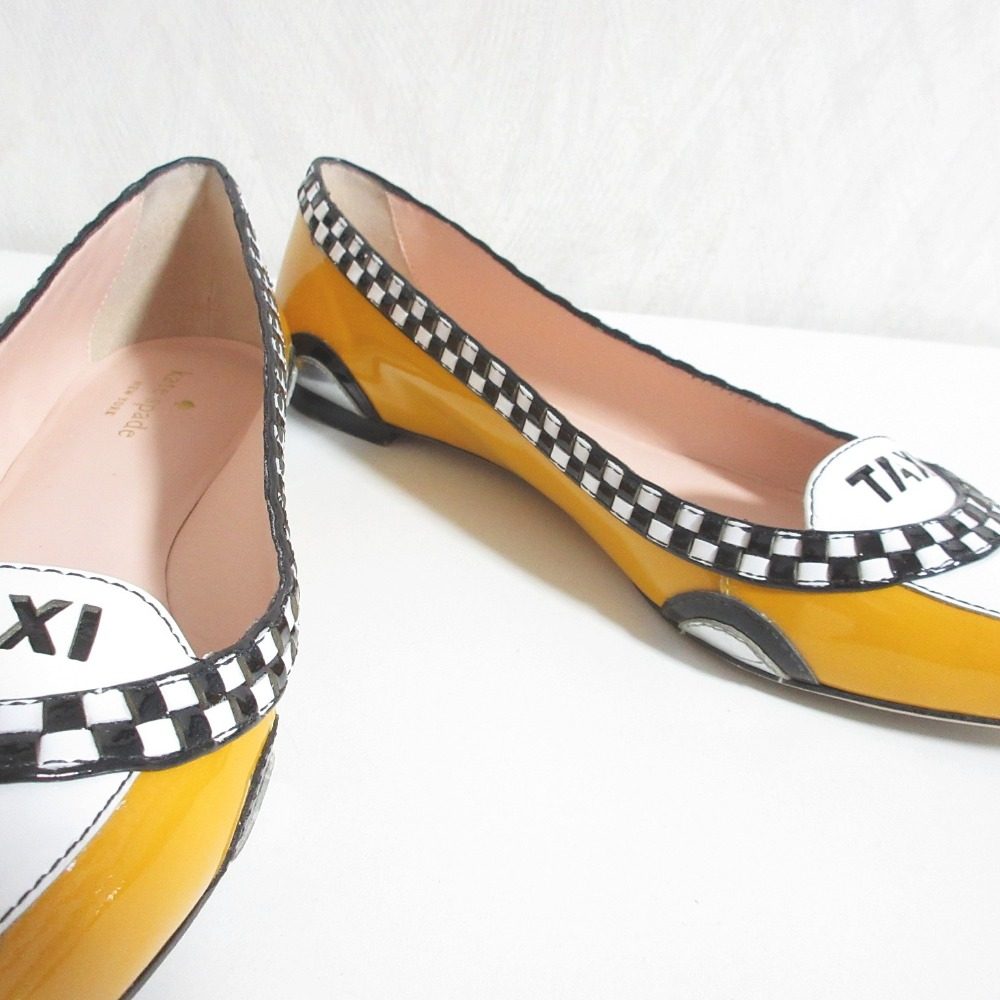 ケイトスペードニューヨーク TAXI パテントレザーフラットシューズ