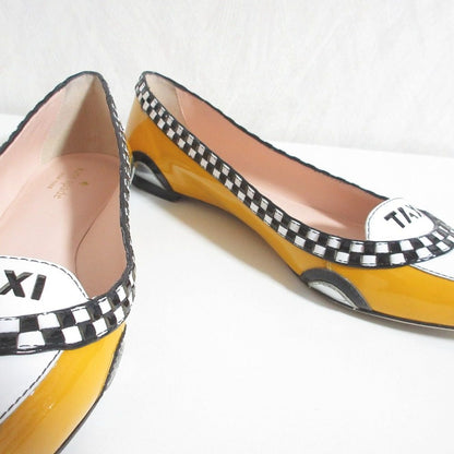 ケイトスペードニューヨーク TAXI パテントレザーフラットシューズ